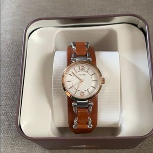 NWT Leather Fossil Watch